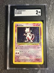 1999 Pokémon Base Set 2 Mewtwo 10 /130 Holo Holographic Graded SGC 2 Good - Picture 1 of 14