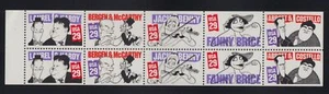 1991 Comedians 29c 5 different Sc 2566b Never Folded Pane of 10 plate number 1 - Picture 1 of 1
