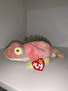 Ty Beanie Baby IGGY The Iguana 1997 senza lingua come nuovo con etichetta protettiva - Foto 1 di 6