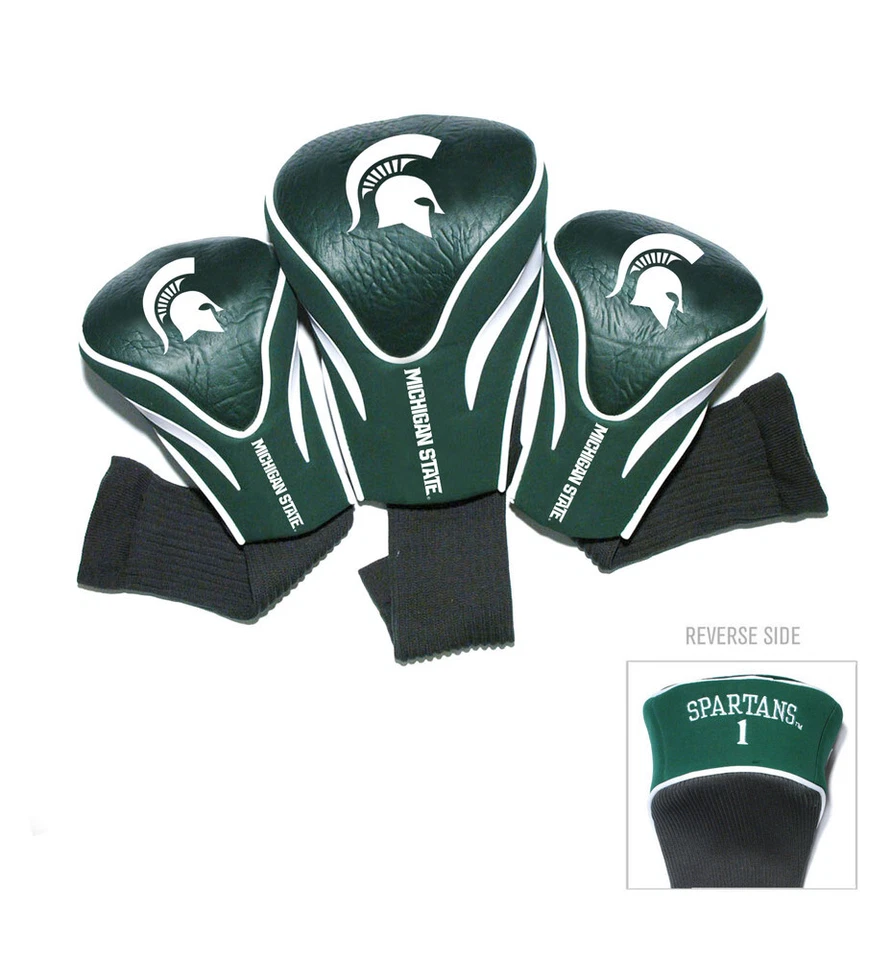 Team Golf NCAA Michigan State Spartans Contour Golf Club Headcovers 3-Pack - Image 1 of 1