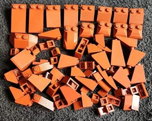 LEGO Brown Slopes Bundle 1x2 3x2 2x2 Mixed Curved Roof Smooth Brick Pieces Lot - Picture 1 of 4
