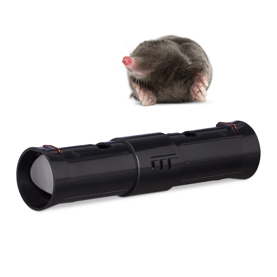 Relaxdays 3x Maulwurffalle im Set - Schwarz (10025348)