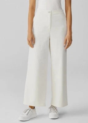 Pantalones Eileen Fisher Algodón Orgánico Elástico Pana Pierna Ancha Mujer Pequeños Grandes Foto 1 de 4