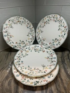 Set Of 4 Salad Or Dinner Plates Contessina by MIKASA BONE CHINA JAPAN 10 3/4” - Picture 1 of 7