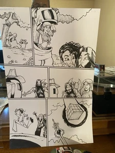 BEARDZZERKER CONOCE AL PRÍNCIPE Y ACEBO, LINDA GRANJERA, ARTE ORIGINAL 11 X 17 POR BILL MAUS - Imagen 1 de 11