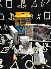 Nintendo Wii Console bundle with 4x games & sport accessories Job lot (C2)
