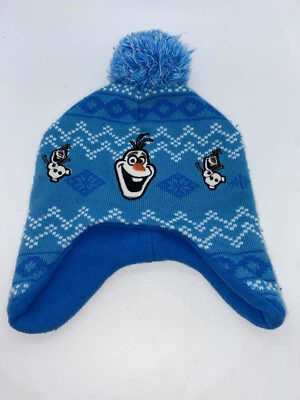Disney Frozen Olaf Fair Isle Pom Knit Cap Winter Hat Beanie TX1 Foto 1 de 4