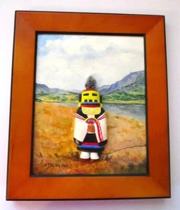 Kachina Doll Painting 3-D Relief Signed by Ann Jacklin 1984 Framed - Picture 1 of 7
