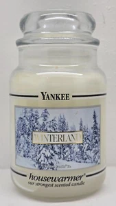 Yankee Candle-WINTERLAND-Discontinued. BLACK BAND. Housewarmer. RARE. New. 22 oz - Picture 1 of 8