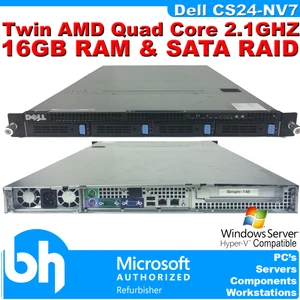 Dell PowerEdge CS24-NV7 Twin Quad Core Rack Server AMD 2.1GHz 16GB RAM SATA RAID - Picture 1 of 1