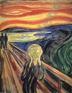 QUADRO CALAMITA IN PVC RIGIDO L'URLO DI MUNCH MAGNETE FRIGO FRIGOR URLO - Bild 1 von 1