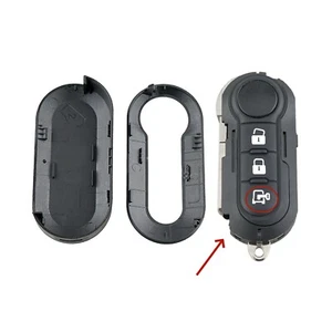 3 Button Car Remote Flip Key Shell For Fiat Doblo 500 Citroen Nemo Iveco Daily - Picture 1 of 10