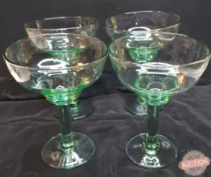 4 handgeblase mexikanische Margarita Gläser, recyceltes Glas - Bild 1 von 4