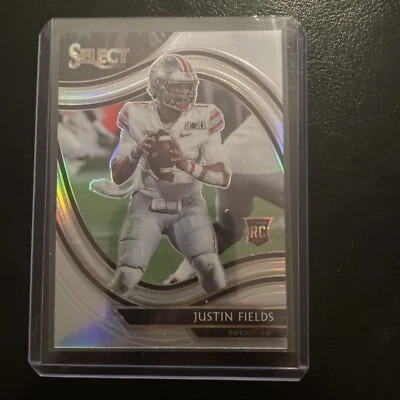 2021 Select Justin Fields Silver Field Level - Ohio State/Bears - Image 1 of 4