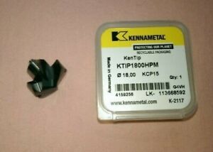 1x Kennametal Ø18,00mm KTIP1800 HPM KCP15 Kentip Wendeplattenbohrer Bohrer