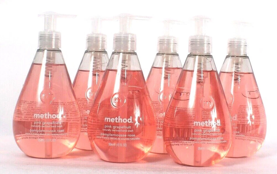 6 Bottles Method 12 Oz Pink Grapefruit Naturally Derived Hand Wash - Image 1 of 1