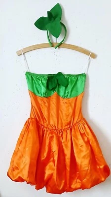 Smiffy Pumpkin Costume Womens World Book Day Fancy Dress Womens Size Small - Image 1 of 4