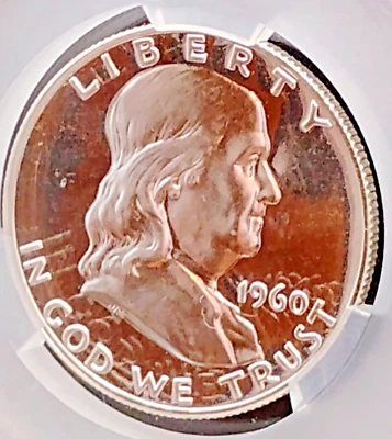 1960 Proof Franklin Half Dollar CACG PR66 Certified Collectible Coin  - Image 1 of 4