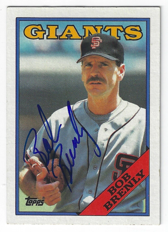 BOB BRENLY SAN FRANCISCO GIANTS SIGNED TOPPS CARD BLUE JAYS ARIZONA DIAMONDBACKS - Image 1 of 1