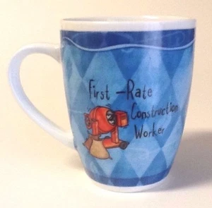 Mug, FIRST-RATE CONSTRUCTION WORKER, H&H Hist. & Heraldry Porcelain, NEW w/o Tag - Picture 1 of 5