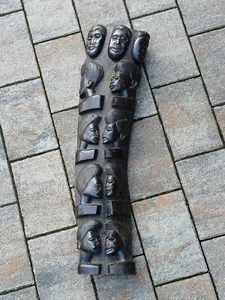 Holz Skulptur handgeschnitzt afrikanischer Makonde Lebensbaum 61 cm Ebenholz - Bild 1 von 6