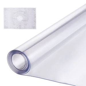VEVOR PVC Table Protector 30x60 Inch Clear Plastic Desk Protector 1.5mm Thick - Picture 1 of 12