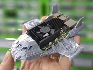 Raspberry Pi 3/4/5 Spaceship Case Power Button on the Front UK Free Delivery - Picture 1 of 7
