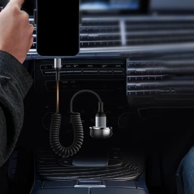 Scalable USB Type C Cable Support 6A Fast Charging Data Transfer Wire Black - Image 1 of 4