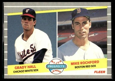 Grady Hall / Mike Rochford 1989 Fleer #650 Rookie RC - Image 1 of 2