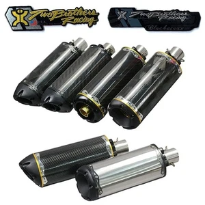 51mm Universal Motorcycle Exhaust Muffler USA Two Brothers Exhaust CNC End Stain - Picture 1 of 22