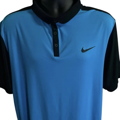 Camiseta polo Nike para cancha de tenis para hombre 2XL azul negro manga corta ventaja Foto 1 de 4