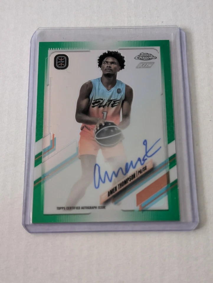 2021-22 Topps Chrome Overtime Elite Amen Thompson Autograph /75 - Image 1 of 2