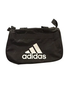 Adidas Gym Bag Duffel Black Canvas 17.5” L 9.5” W 10” T Adjustable Strap - Picture 1 of 10