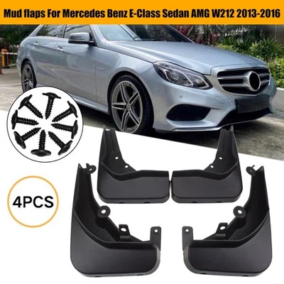 4x guardabarros guardabarros guardabarros para Mercedes Benz Clase E W212 sedán 2013-2016 Foto 1 de 4