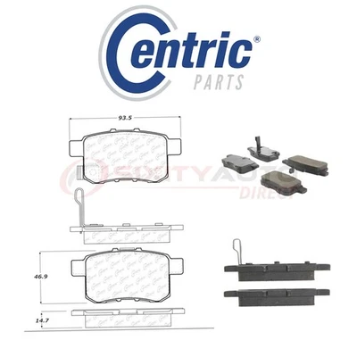 Centric C-TEK Ceramic Disc Brake Pads for 2008-2012 Honda Accord 2.4L 3.5L sx Foto 1 de 4