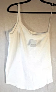 We the Free People New White One Way Or Another One Shoulder Tank Top M $38 NWT - Picture 1 of 7