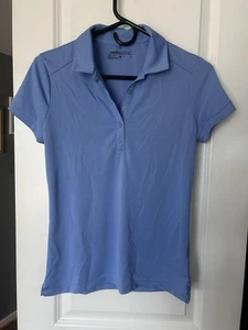 Nike Golf Womens Dri-Fit Short Sleeve Polo Shirt Light Blue Size Small - Picture 1 of 7