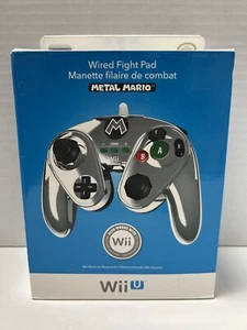 PDP Wii/Wii U Metal Mario Wired Fight Pad Classic Controller - Picture 1 of 6
