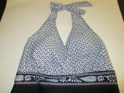 Neckholder Badeanzug, schwarz-weiß, Cups leicht gepolstert, Größe XL, Markenlos - Bild 1 von 2