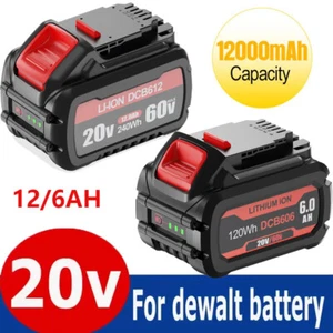 2/1Pack 12Ah For DEWALT DCB609 20V/60V MAX FLEXVOLT 12Ah Li-Ion Battery DCB612 - Picture 1 of 14