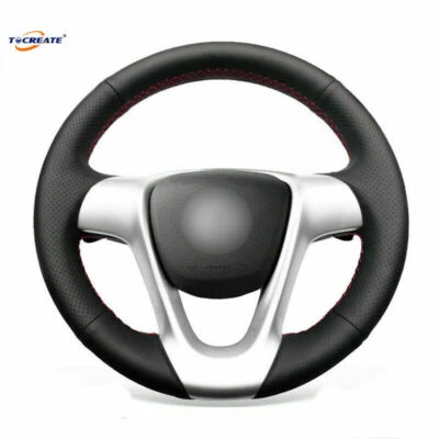 Black PU Leather Steering Wheel Cover for Smart Fortwo 2009-2013 Forjeremy #TD01 - Image 1 of 4