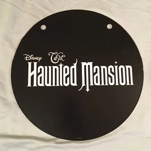Disney THE HAUNTED MANSION sign 12” foam-core board, logo print on Black paper - Picture 1 of 5