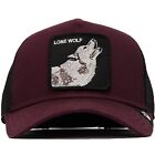Goorin Bros Animal Farm Trucker Snapback Baseball Hat Cap The Lone Wolf Burgundy
