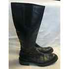 Chuckies New York Black Leather Tall Boots Made in Italy Size 37