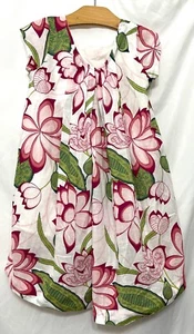 240224 Niñas 3 COLECCIÓN TÉ Floral S/S Tejido Algodón Línea A Vestido Usado en Excelente Condición  - Imagen 1 de 4