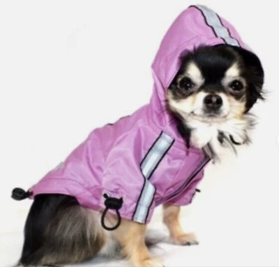 NUEVO CON ETIQUETAS Perrito Puppagonia Lluvia Primavera Chaqueta Abrigo Completamente Forrado Pequeño Perro Chihuahua Foto 1 de 4
