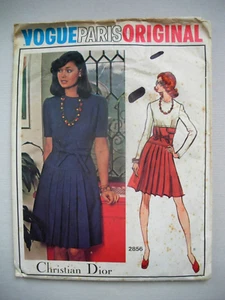 UNCUT Vintage Vogue Sewing Pattern 2856 - Christian Dior - Misses Dress -Size 16 - Picture 1 of 4