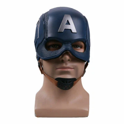 Captain America Helmet New Cosplay Civil War Steven Rogers Helmet Hard PVC Mask - Image 1 of 4