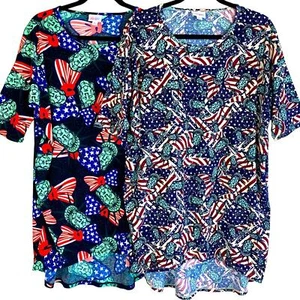 LuLaRoe Lady Freiheitsstatue Americana Irma Tunika High Low Top Paket Posten Neu - Bild 1 von 14