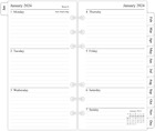 2024 Weekly & Monthly Planner Refill, 3-3/4" X 6-3/4", January 2024 - Dec 2024,